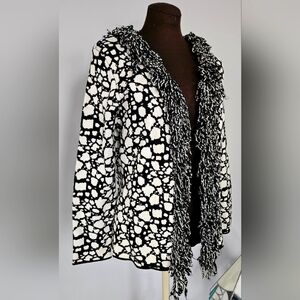 CRUELLA Sweater Bold Dalmation Colors Exotic Fringe Punk Power